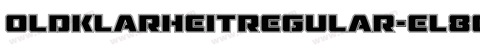 OldKlarheitRegular-el8O字体转换