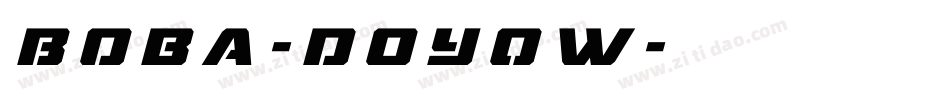 Boba-DOY0W字体转换