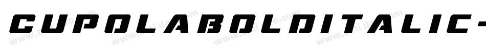 CupolaBolditalic-2E0w字体转换