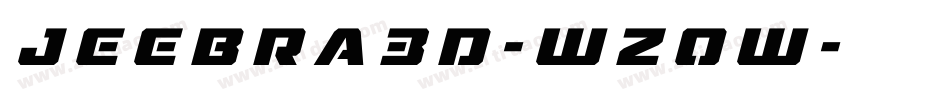 Jeebra3D-wz0w字体转换 Jeebra3D-wz0w字体转换