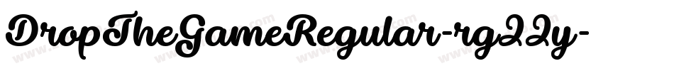 DropTheGameRegular-rg22y字体转换
