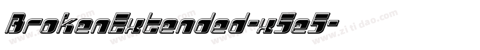 BrokenExtended-x5e5字体转换