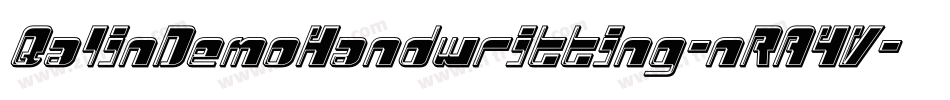 QalinDemoHandwritting-nRA4V字体转换