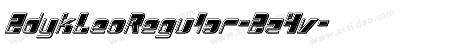 ZdykLeoRegular-2z4v字体转换