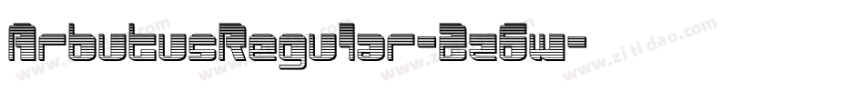 ArbutusRegular-2z6w字体转换