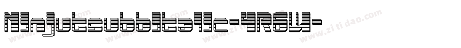 NinjutsubbItalic-4R6W字体转换