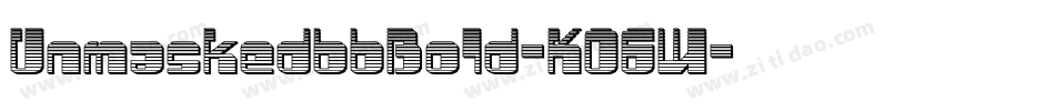 UnmaskedbbBold-KO6W字体转换