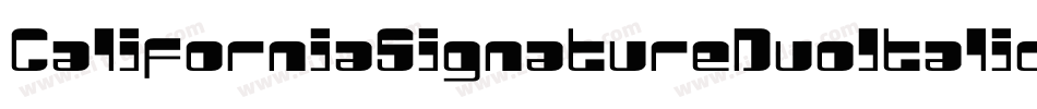 CaliforniaSignatureDuoItalic-8MRmz字体转换