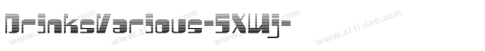 DrinksVarious-5XWj字体转换