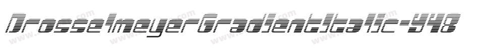 DrosselmeyerGradientItalic-Y484字体转换