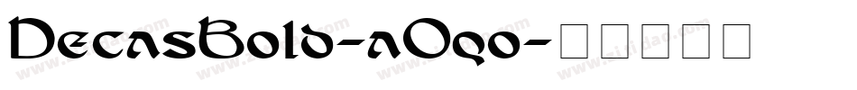 DecasBold-aOqo字体转换