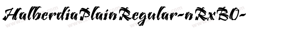 HalberdiaPlainRegular-nRxB0字体转换