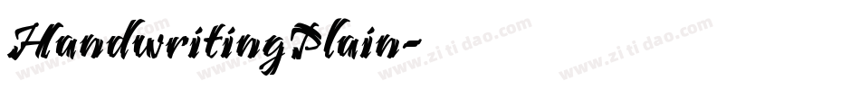 HandwritingPlain字体转换