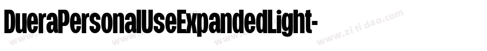 DueraPersonalUseExpandedLight-W5MA字体转换