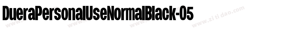 DueraPersonalUseNormalBlack-O5lP字体转换