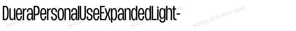 DueraPersonalUseExpandedLight-W5MA字体转换