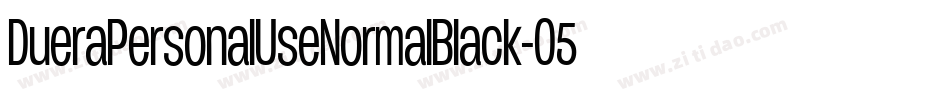 DueraPersonalUseNormalBlack-O5lP字体转换