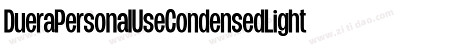 DueraPersonalUseCondensedLight-gJWR字体转换