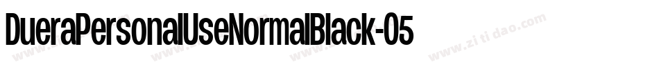 DueraPersonalUseNormalBlack-O5lP字体转换