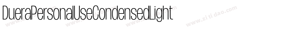 DueraPersonalUseCondensedLight-gJWR字体转换
