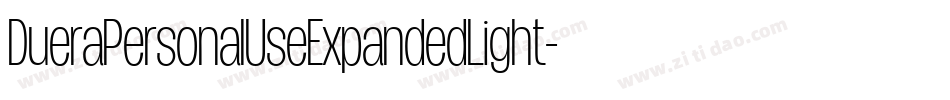 DueraPersonalUseExpandedLight-W5MA字体转换
