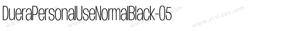 DueraPersonalUseNormalBlack-O5lP字体转换