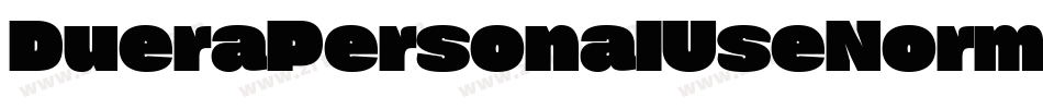 DueraPersonalUseNormalMedium-xpr5字体转换