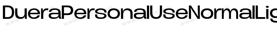 DueraPersonalUseNormalLight-36Y6字体转换