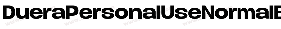 DueraPersonalUseNormalBold-Z5v8字体转换