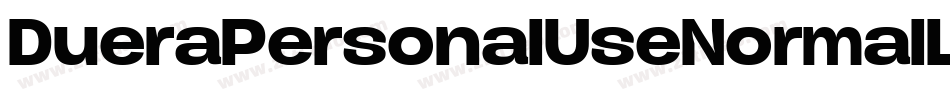 DueraPersonalUseNormalLight-36Y6字体转换