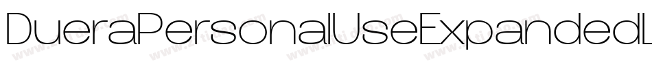 DueraPersonalUseExpandedLight-W5MA字体转换