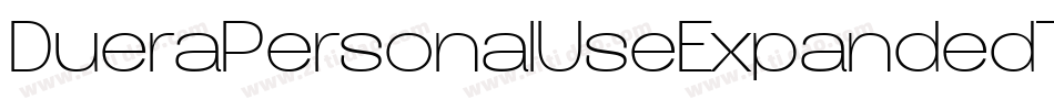 DueraPersonalUseExpandedThin-E5We字体转换