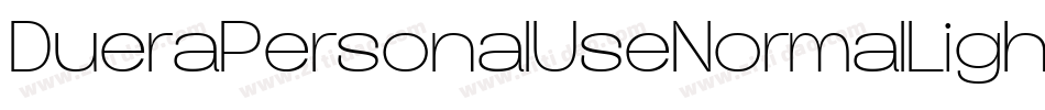 DueraPersonalUseNormalLight-36Y6字体转换