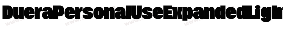 DueraPersonalUseExpandedLight-W5MA字体转换