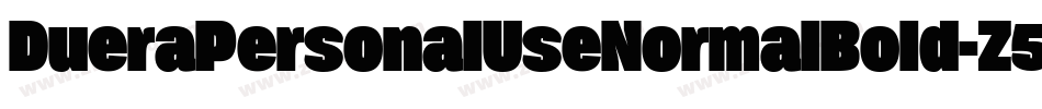 DueraPersonalUseNormalBold-Z5v8字体转换