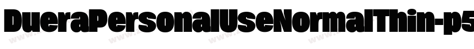 DueraPersonalUseNormalThin-p5Ar字体转换