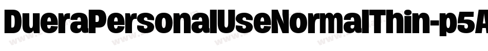 DueraPersonalUseNormalThin-p5Ar字体转换