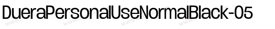 DueraPersonalUseNormalBlack-O5lP字体转换