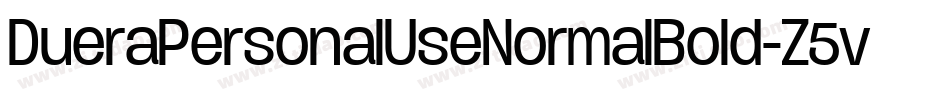 DueraPersonalUseNormalBold-Z5v8字体转换
