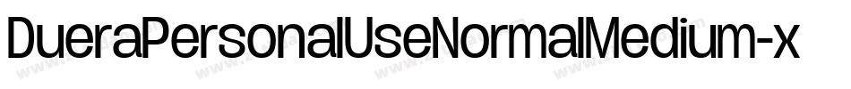 DueraPersonalUseNormalMedium-xpr5字体转换