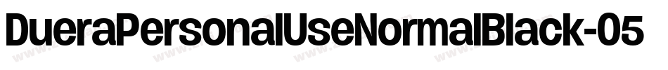 DueraPersonalUseNormalBlack-O5lP字体转换