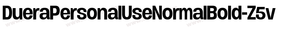 DueraPersonalUseNormalBold-Z5v8字体转换