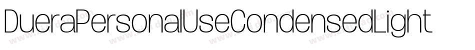 DueraPersonalUseCondensedLight-gJWR字体转换
