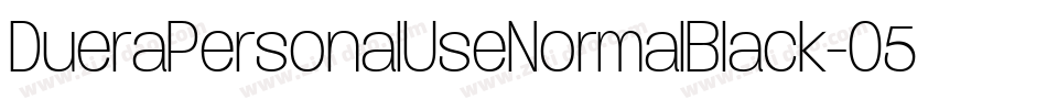 DueraPersonalUseNormalBlack-O5lP字体转换