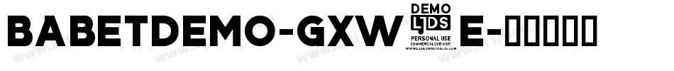 BabetDemo-gxw3E字体转换