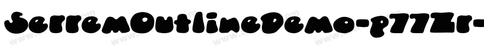 SerremOutlineDemo-p77Zr字体转换