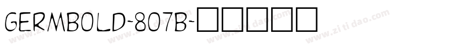 GermBold-8o7B字体转换