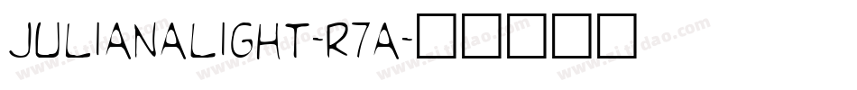 JulianaLight-r7A字体转换