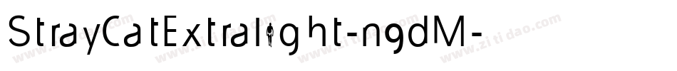 StrayCatExtralight-n9dM字体转换