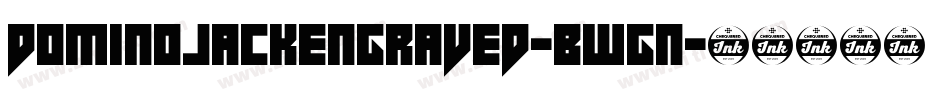 DominoJackEngraved-BwGn字体转换